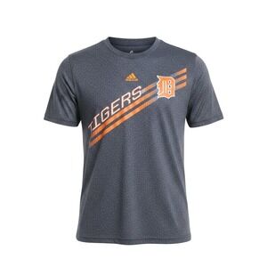 Adidas Detroit Tigers T-Shirt Jersey Youth M 10/12 Polyester Blue Orange MLB